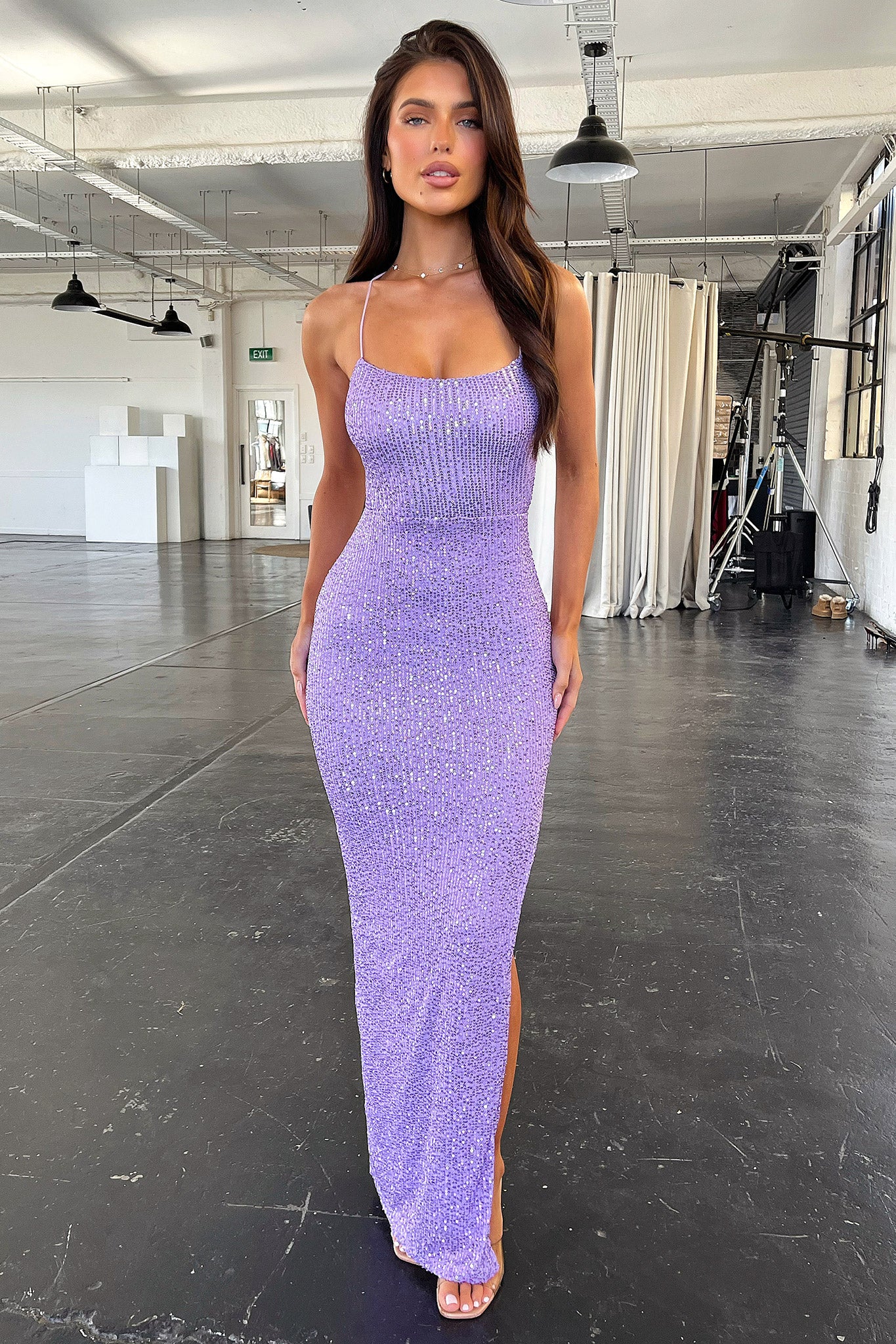 Alina Maxi Dress - Lilac - Image 2