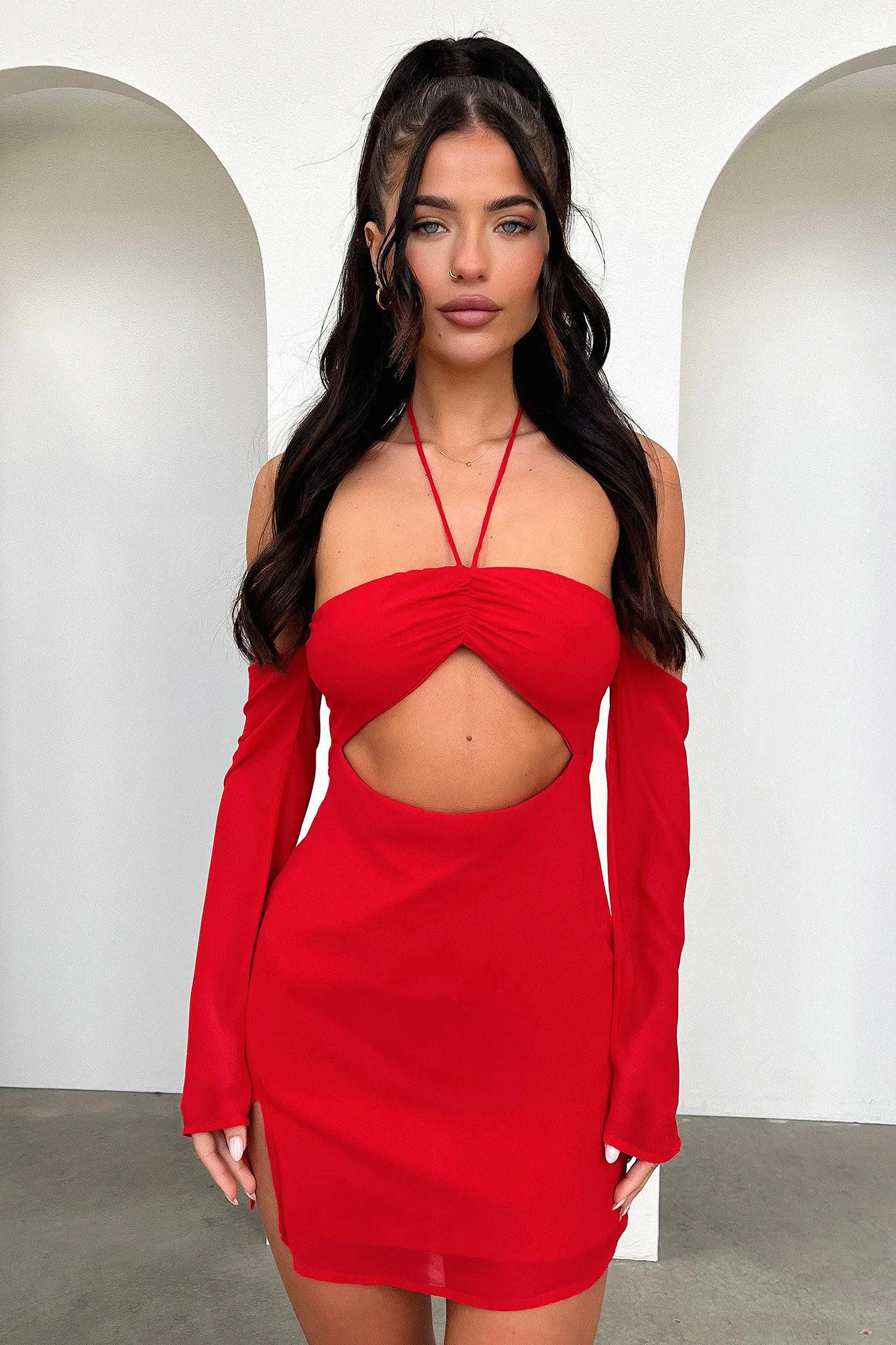 Alyria Dress - Red - Image 5
