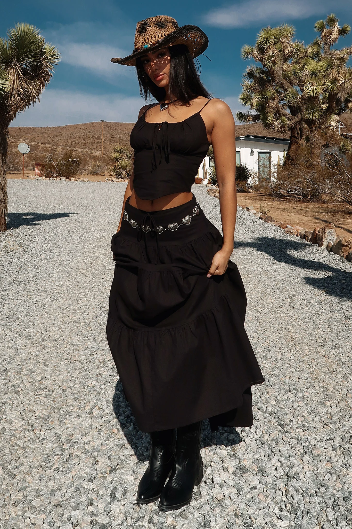 Barbados Linen Top - Black - Image 3