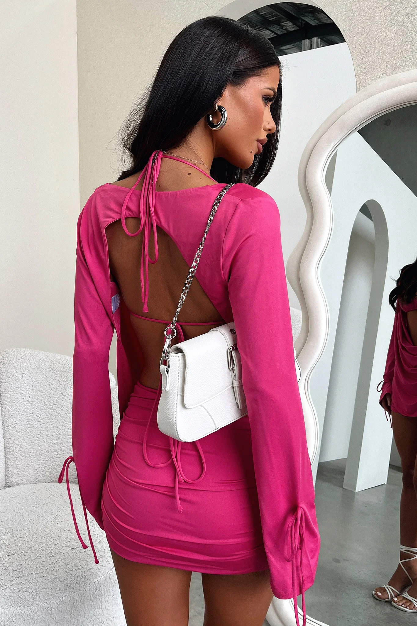 Cardi Mini Skirt - Hot Pink - Image 9