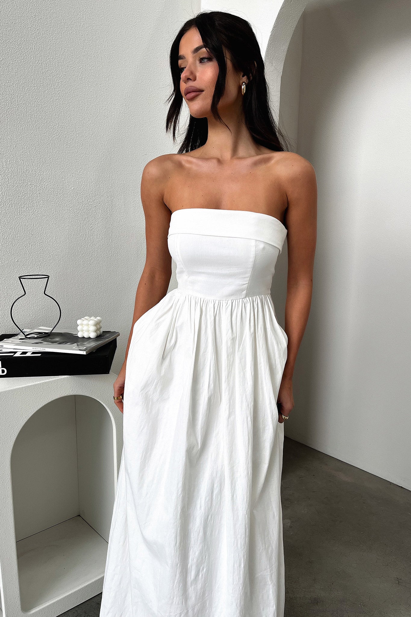 Cornell Maxi Dress - White - Image 2