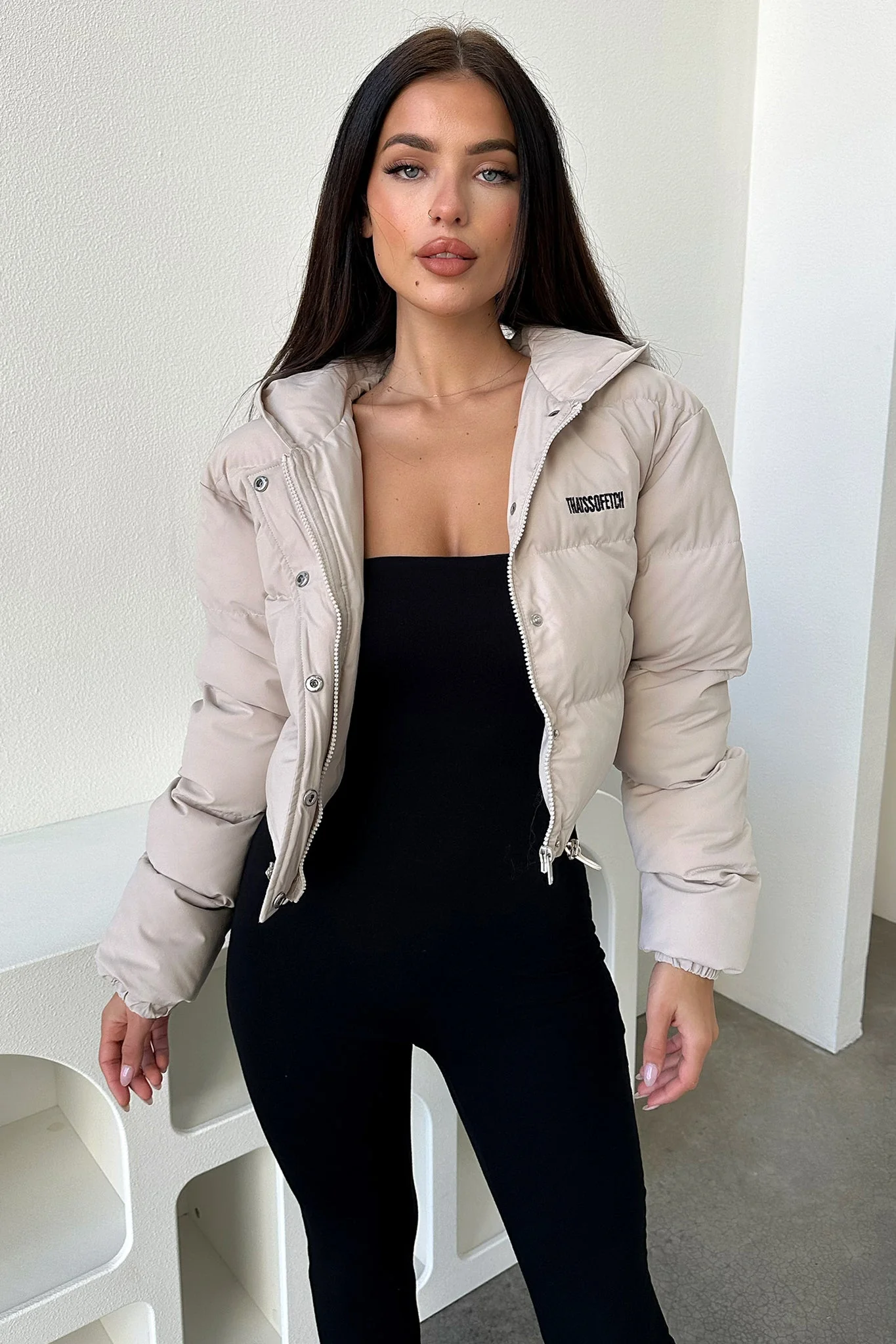 Cyrus Puffer Jacket - Bone - Image 6