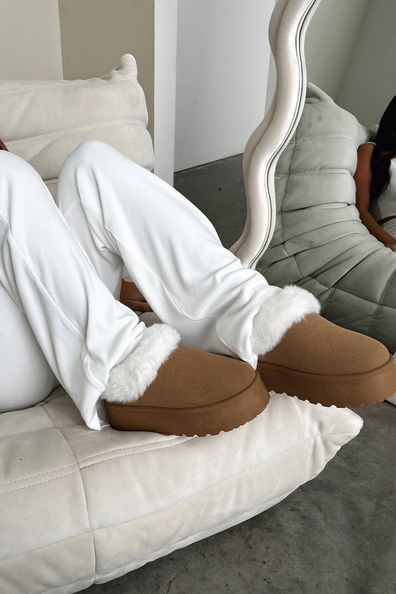 Elani Platform Slippers - Chestnut - Image 3
