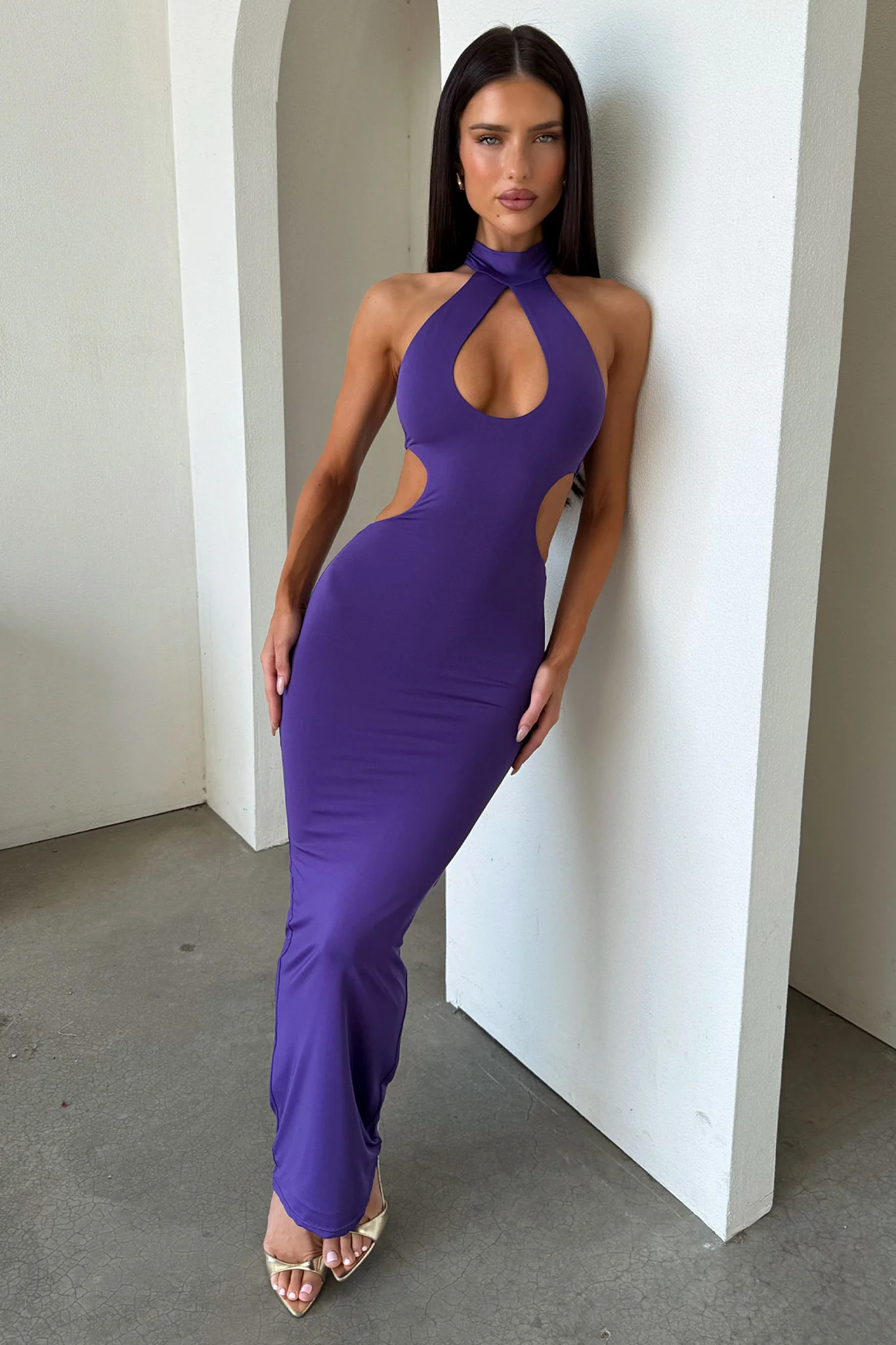 Gianna Maxi Dress - Purple - Image 3