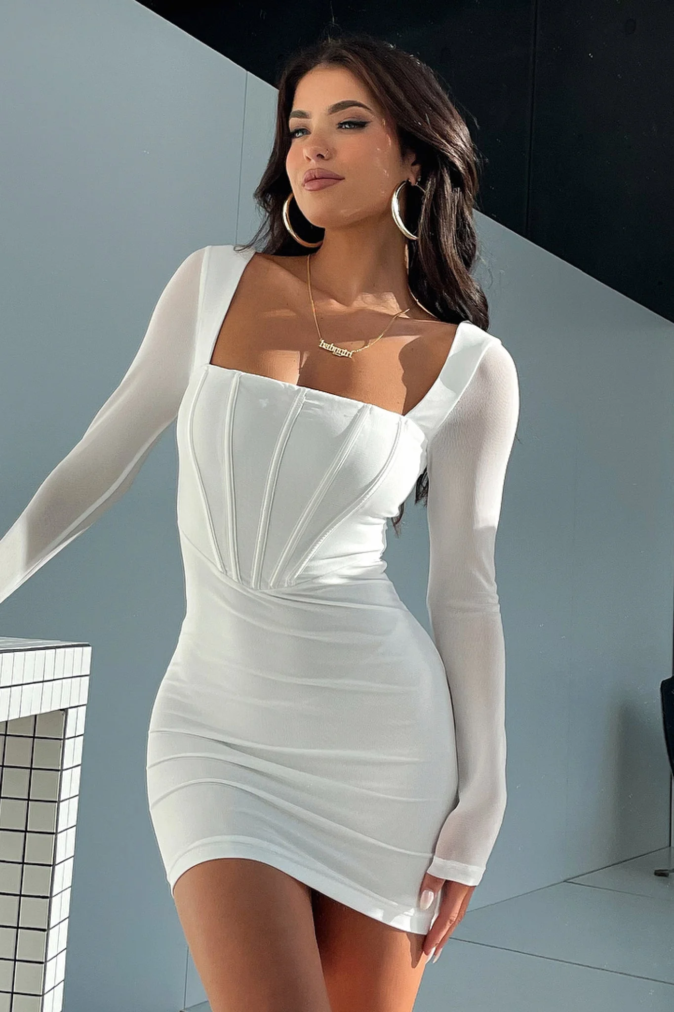 Gilmore Dress - White - Image 3