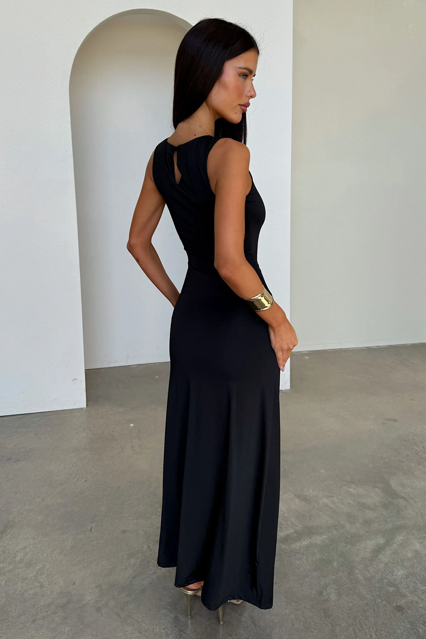 Henrietta Sleeveless Maxi Dress - Black - Image 6