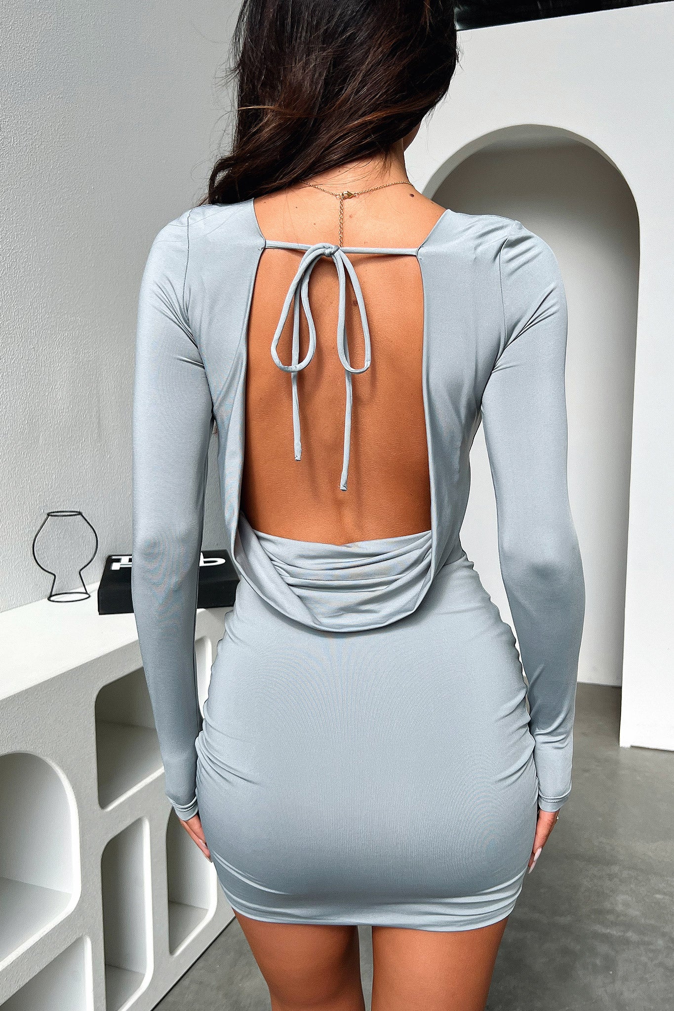 Izara Dress - Grey - Image 9