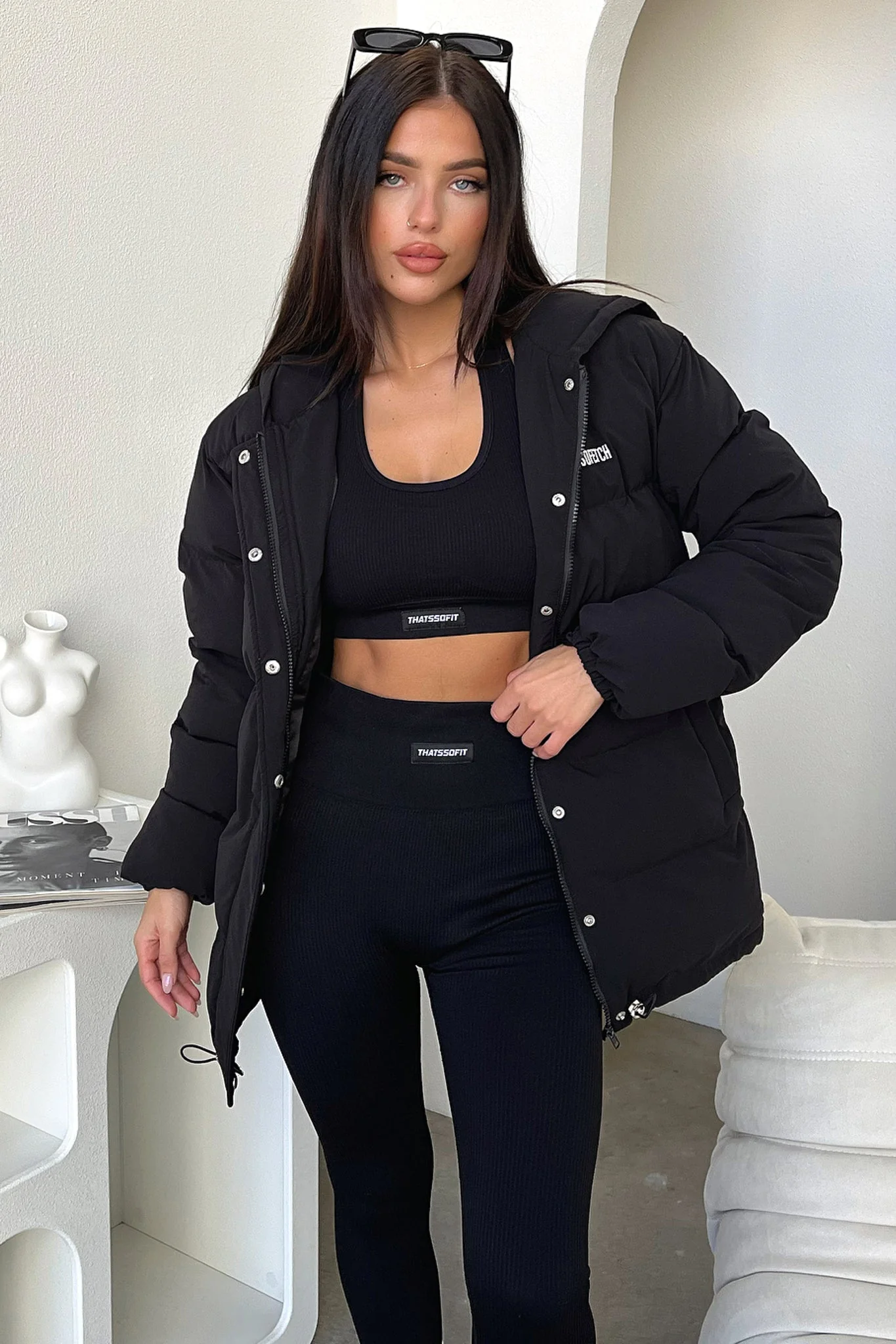 Julian Puffer Jacket - Black - Image 4