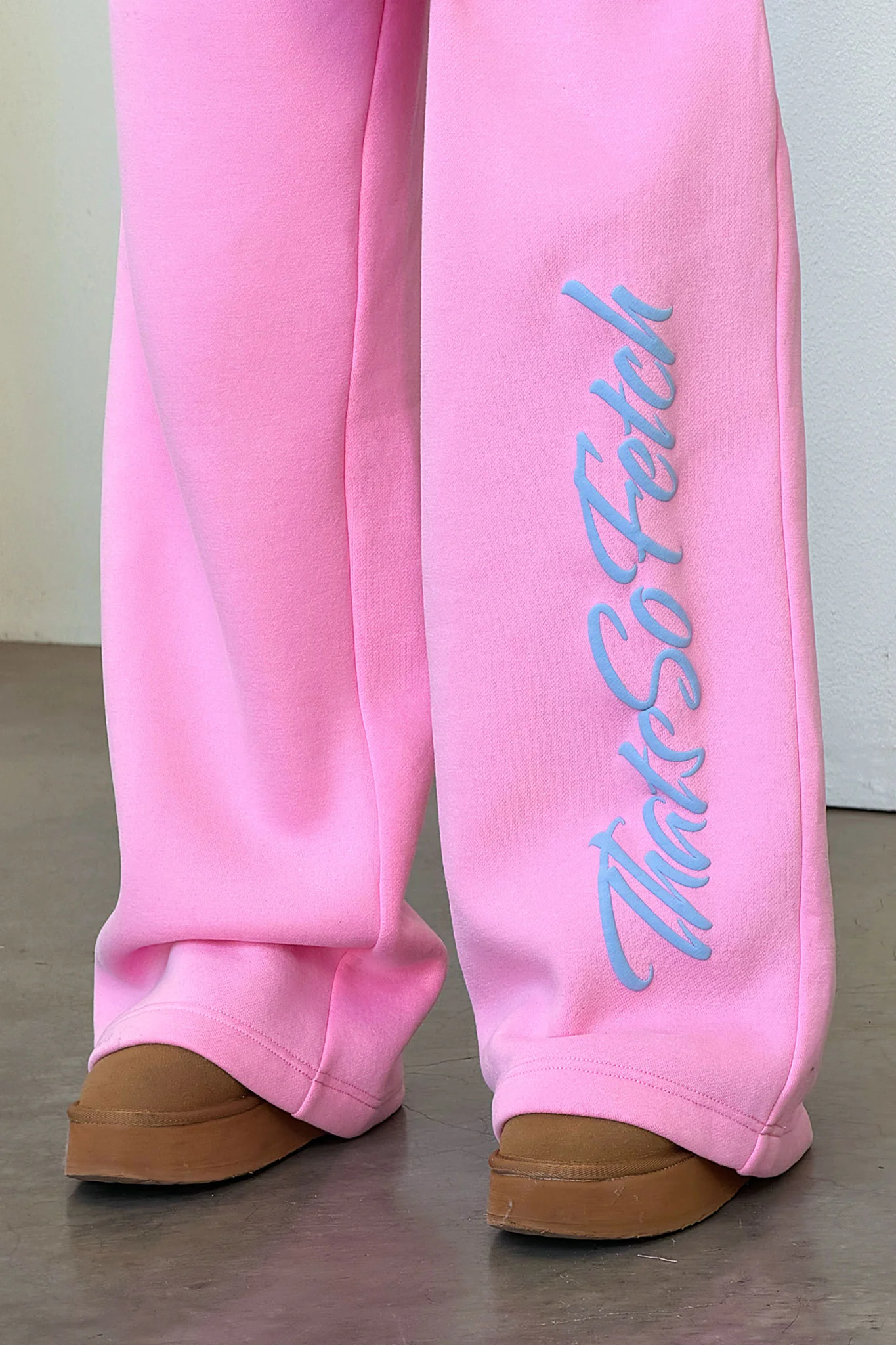 Kaile Wide Leg Sweatpants - Pink - Image 6