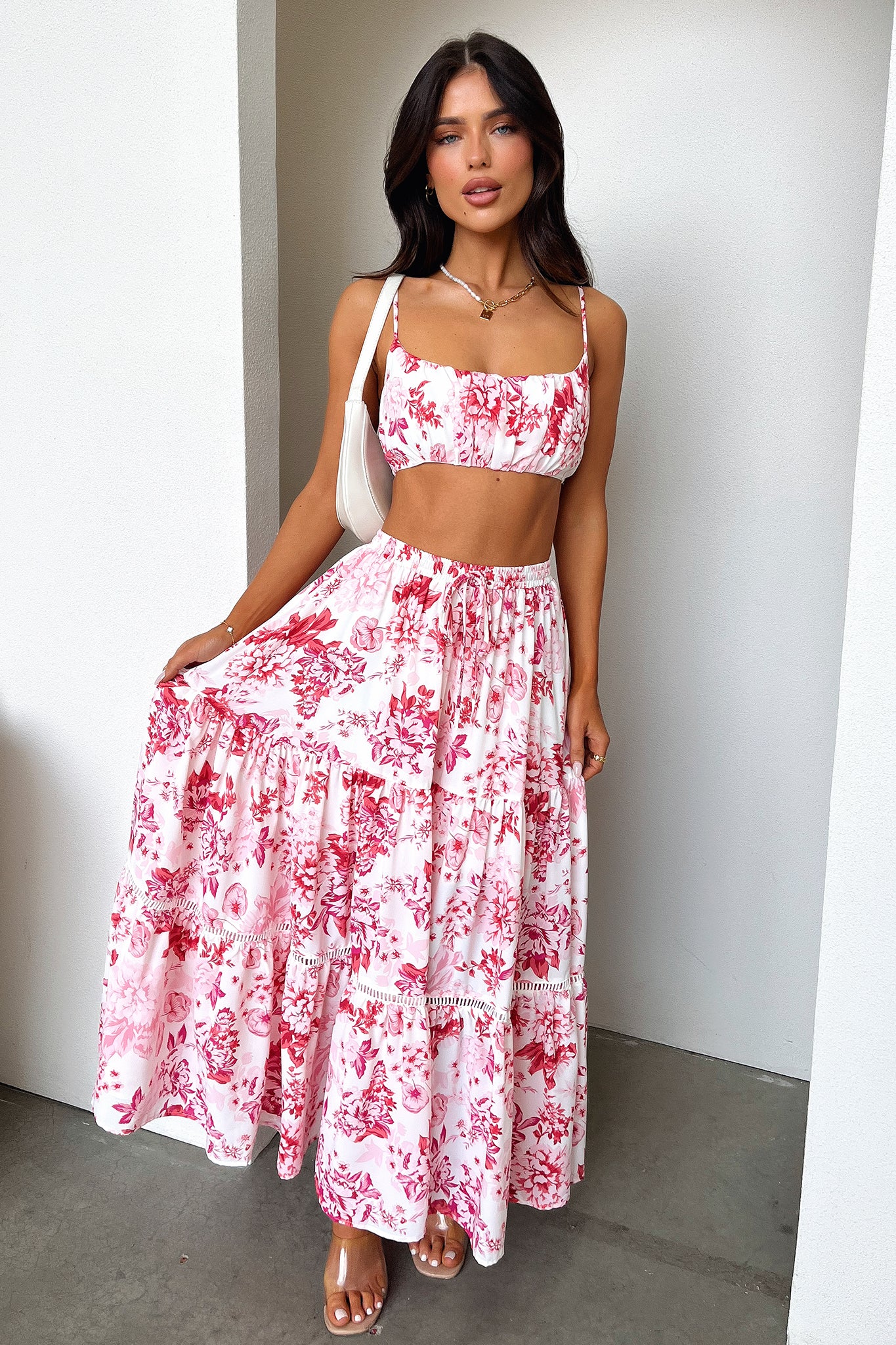 Kei Crop - Pink / Red Floral - Image 5