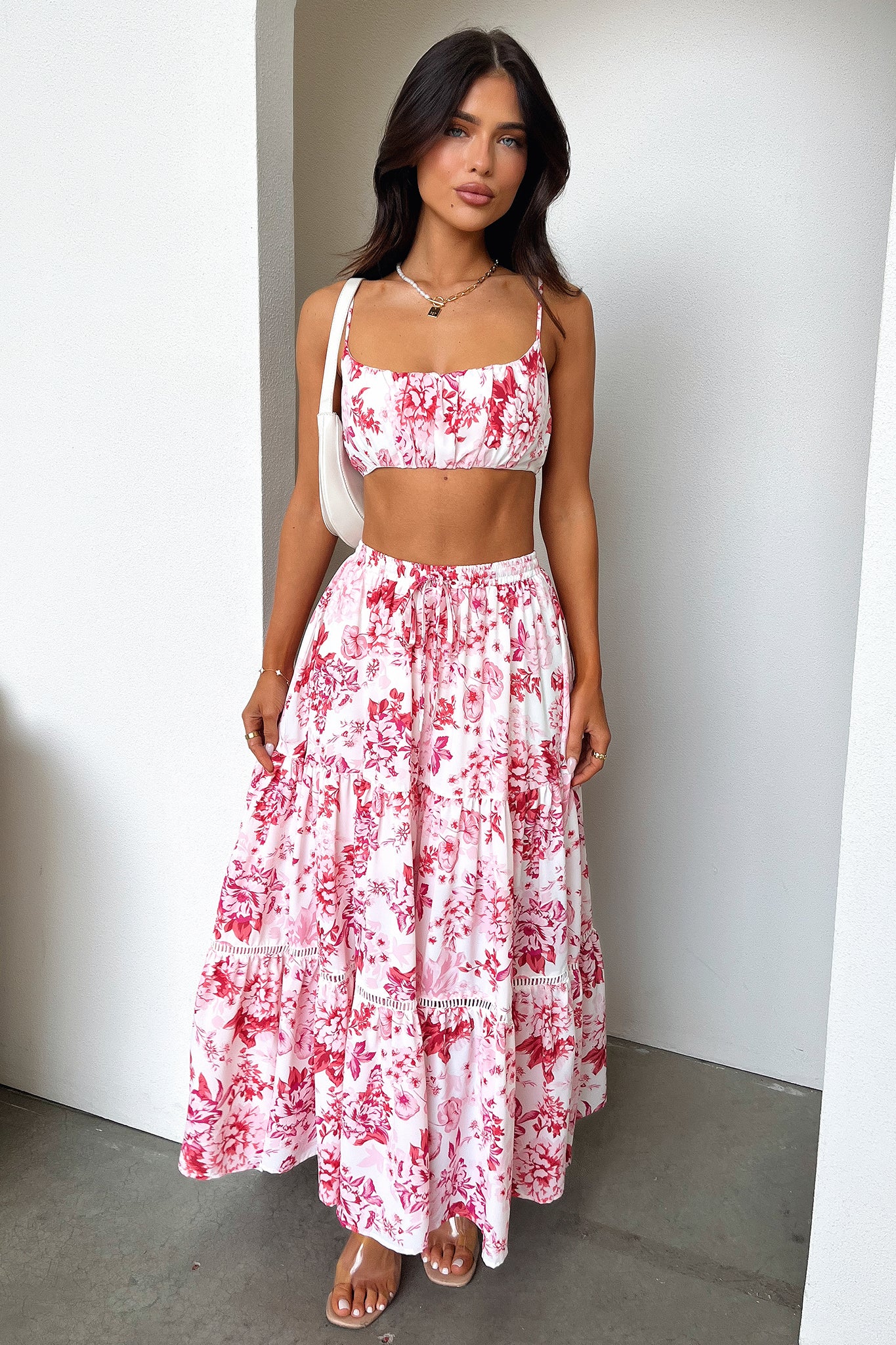 Kei Crop - Pink / Red Floral - Image 6
