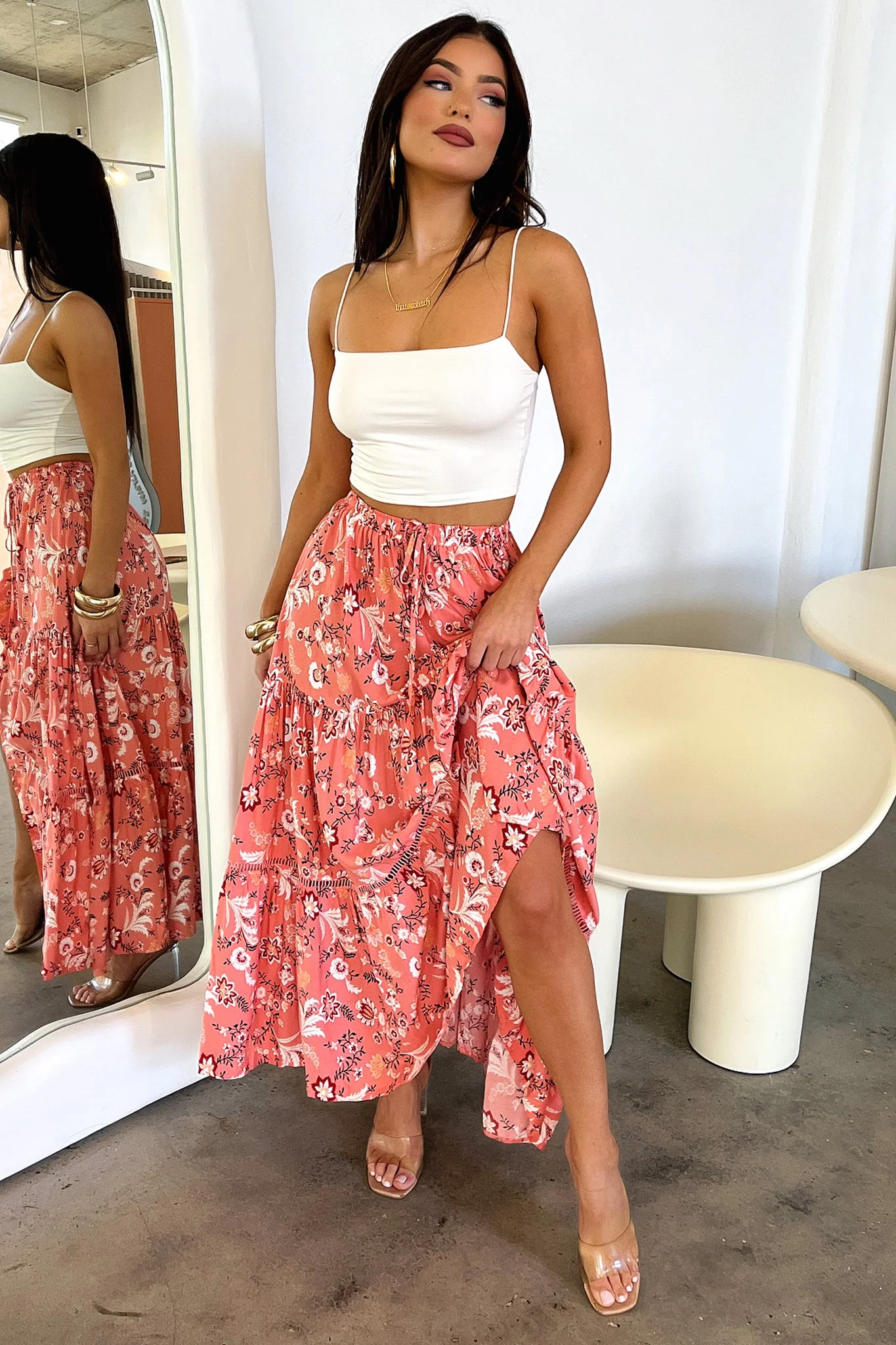 Kei Maxi Skirt - Pink Floral - Image 4