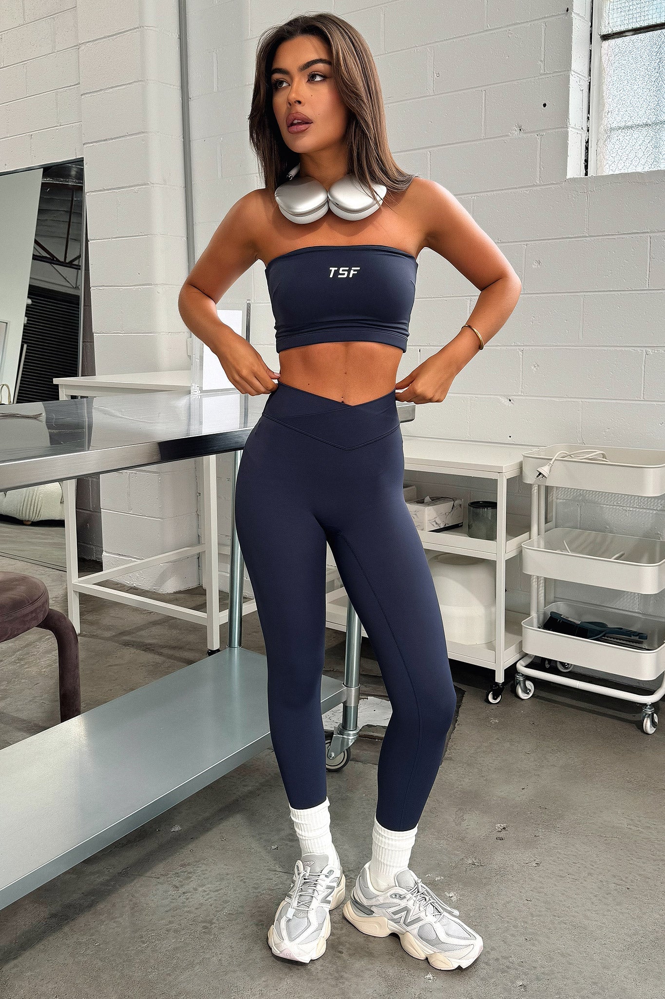 Koda Strapless Crop - Navy - Image 4