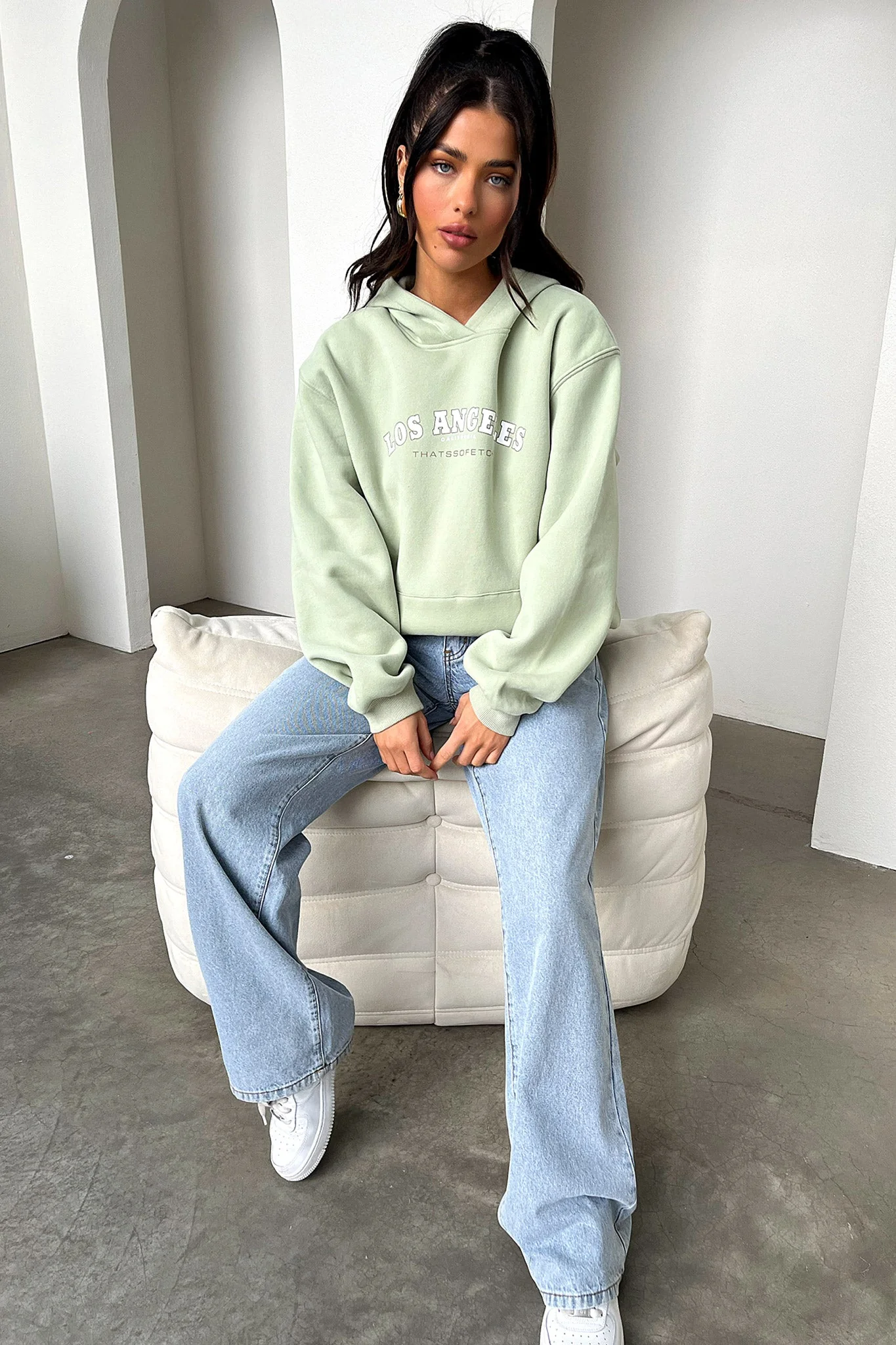 Los Angeles Hoodie - Sage - Image 3