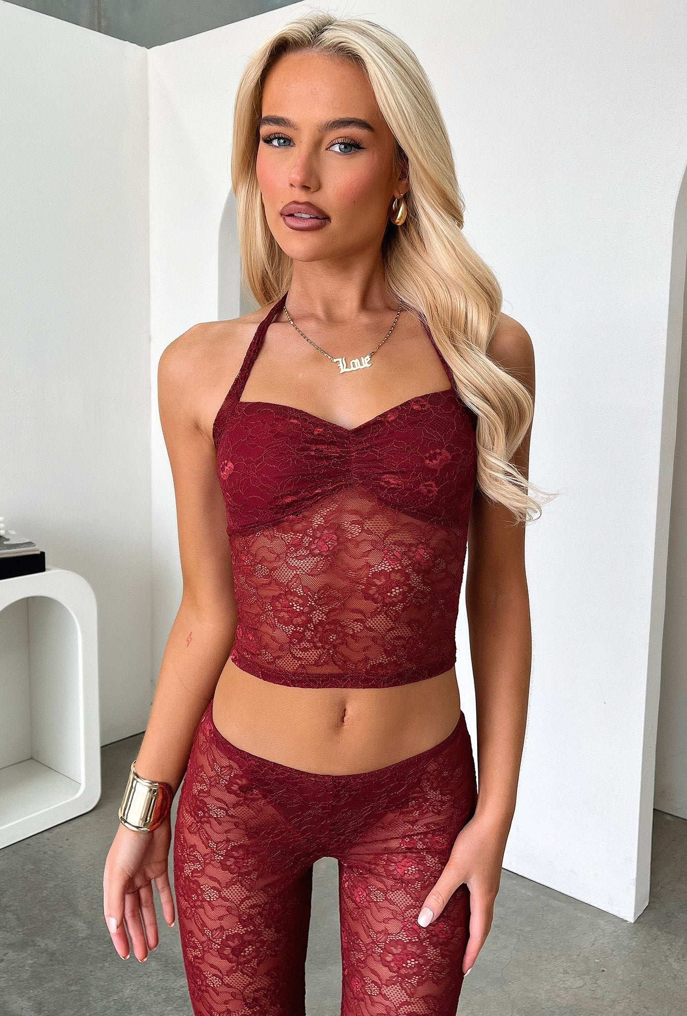 Melina Pants - Burgundy - Image 5