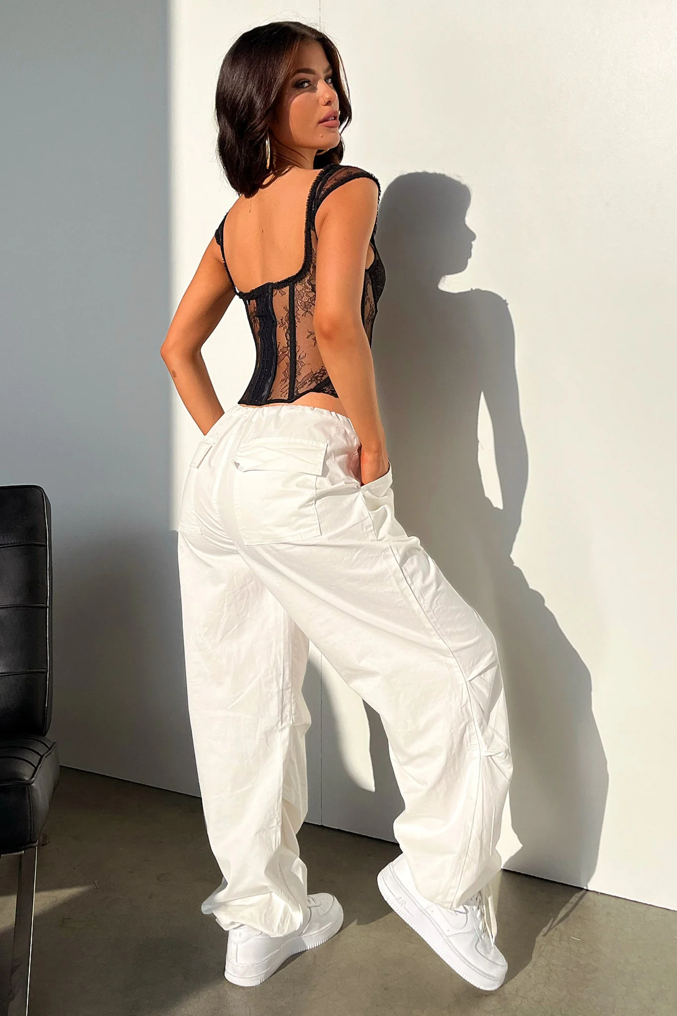 Millana Parachute Pants - White - Image 14
