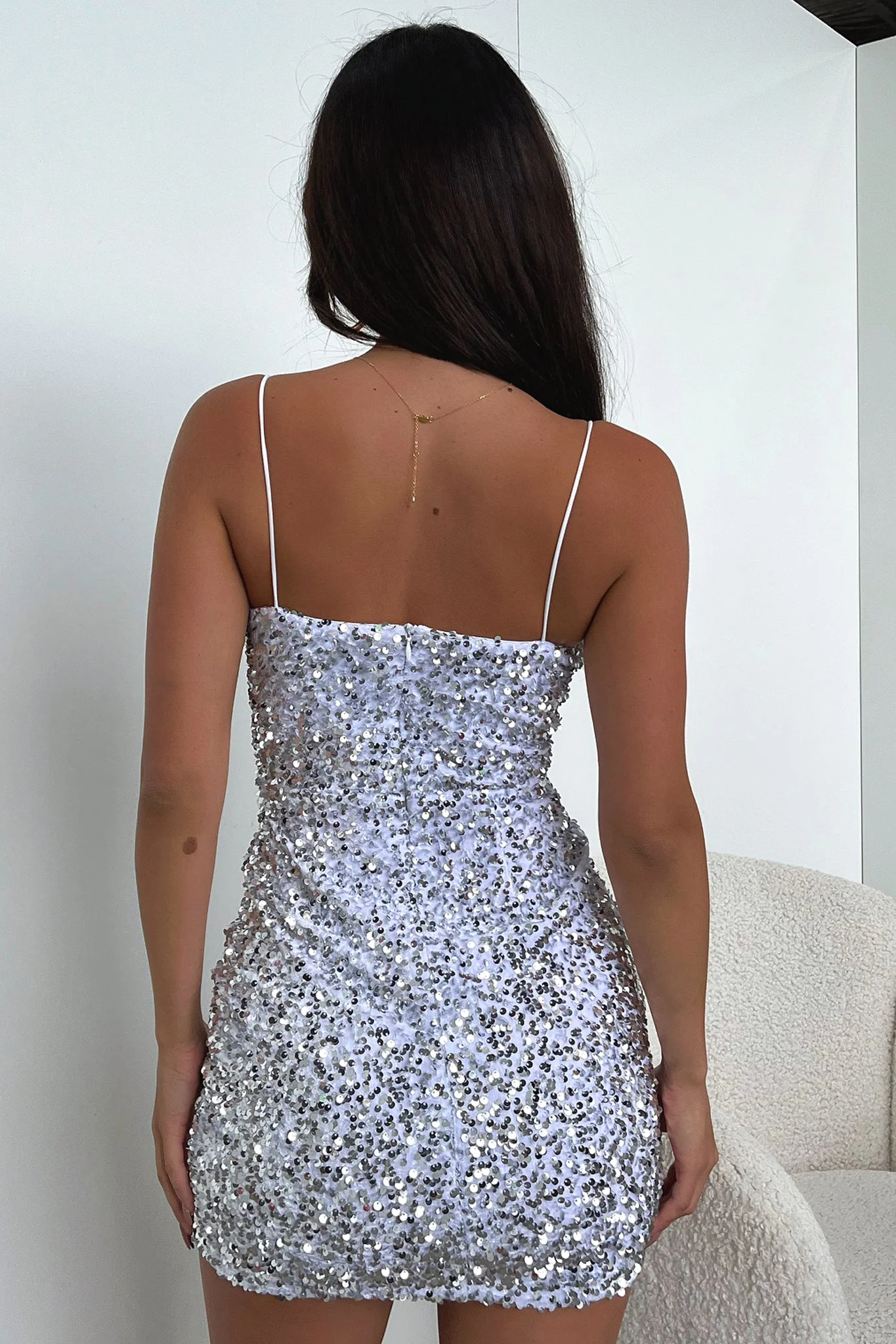 Miranda Dress - Silver Sequin - Image 7