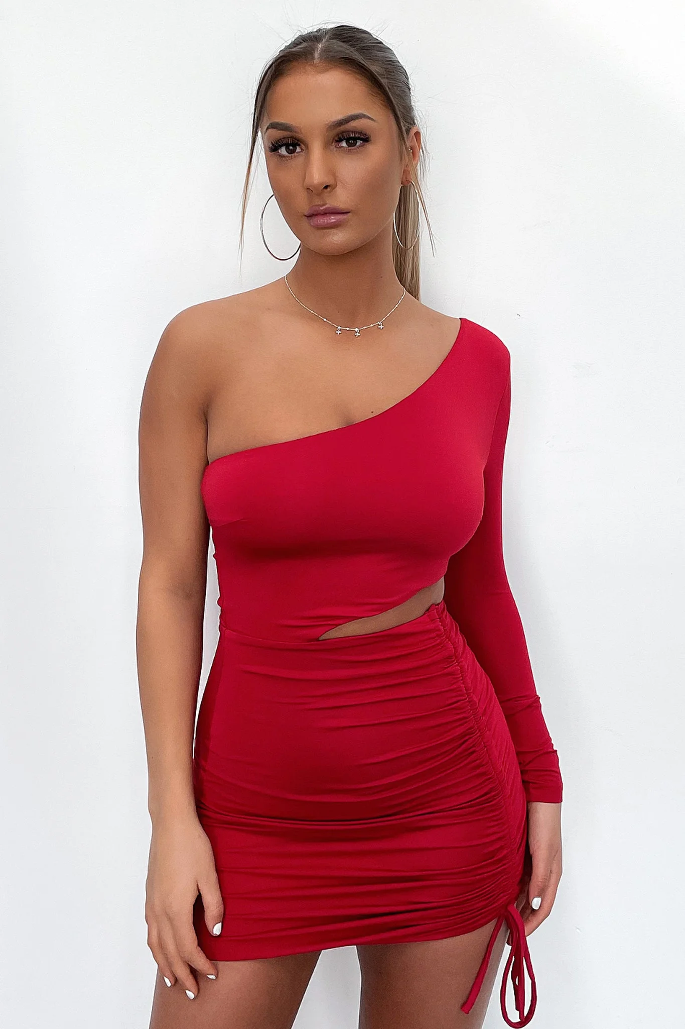 Naomi Dress - Red - Image 3