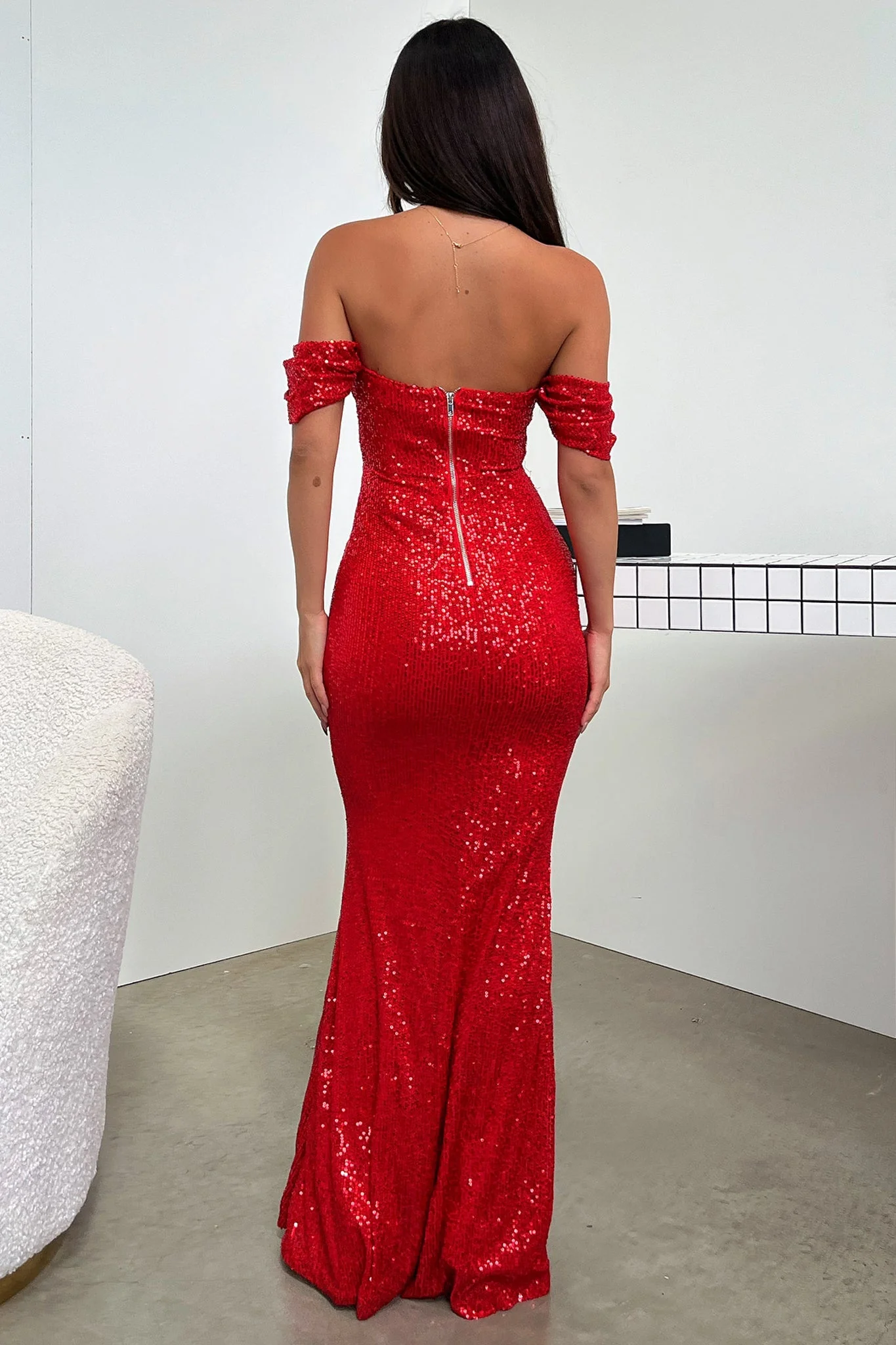 Nara Maxi Dress - Red - Image 6