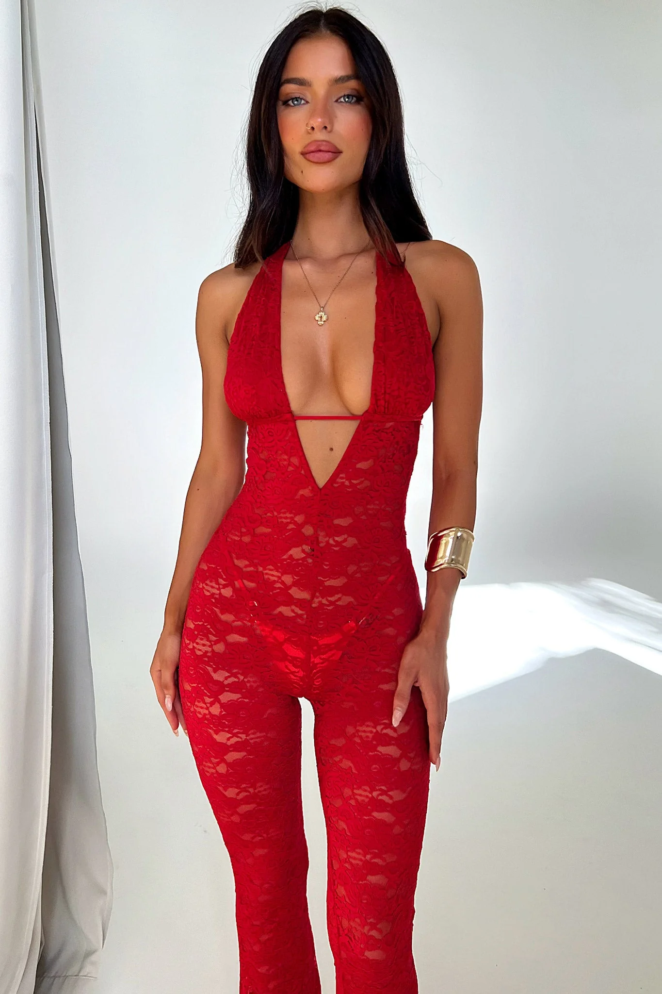 Nayla Jumpsuit - Red - Image 5