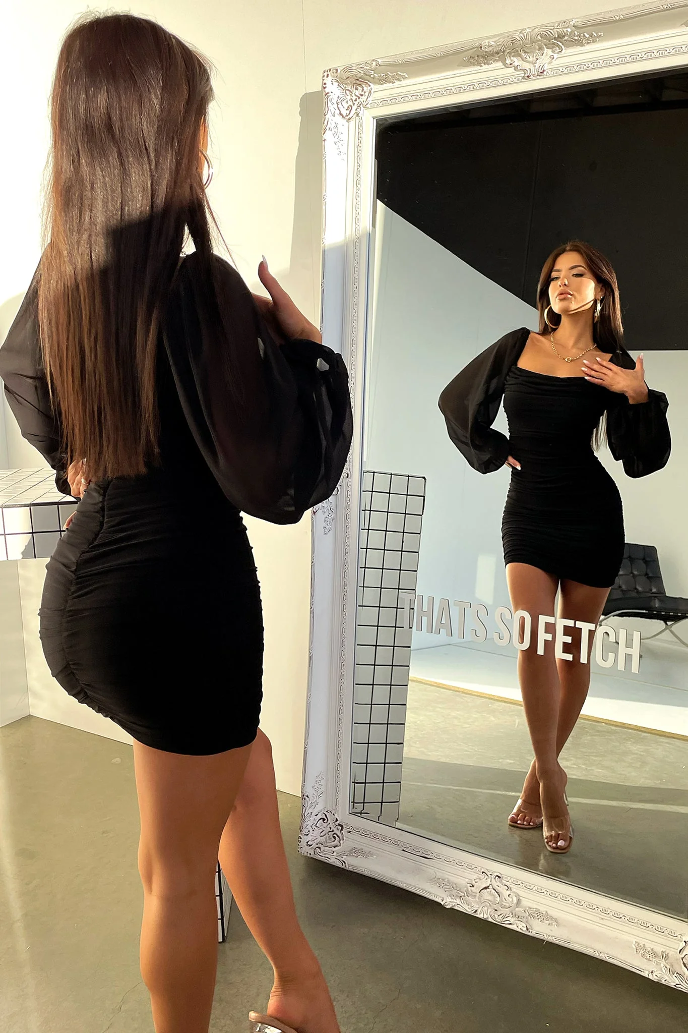 Octavia Dress - Black - Image 5