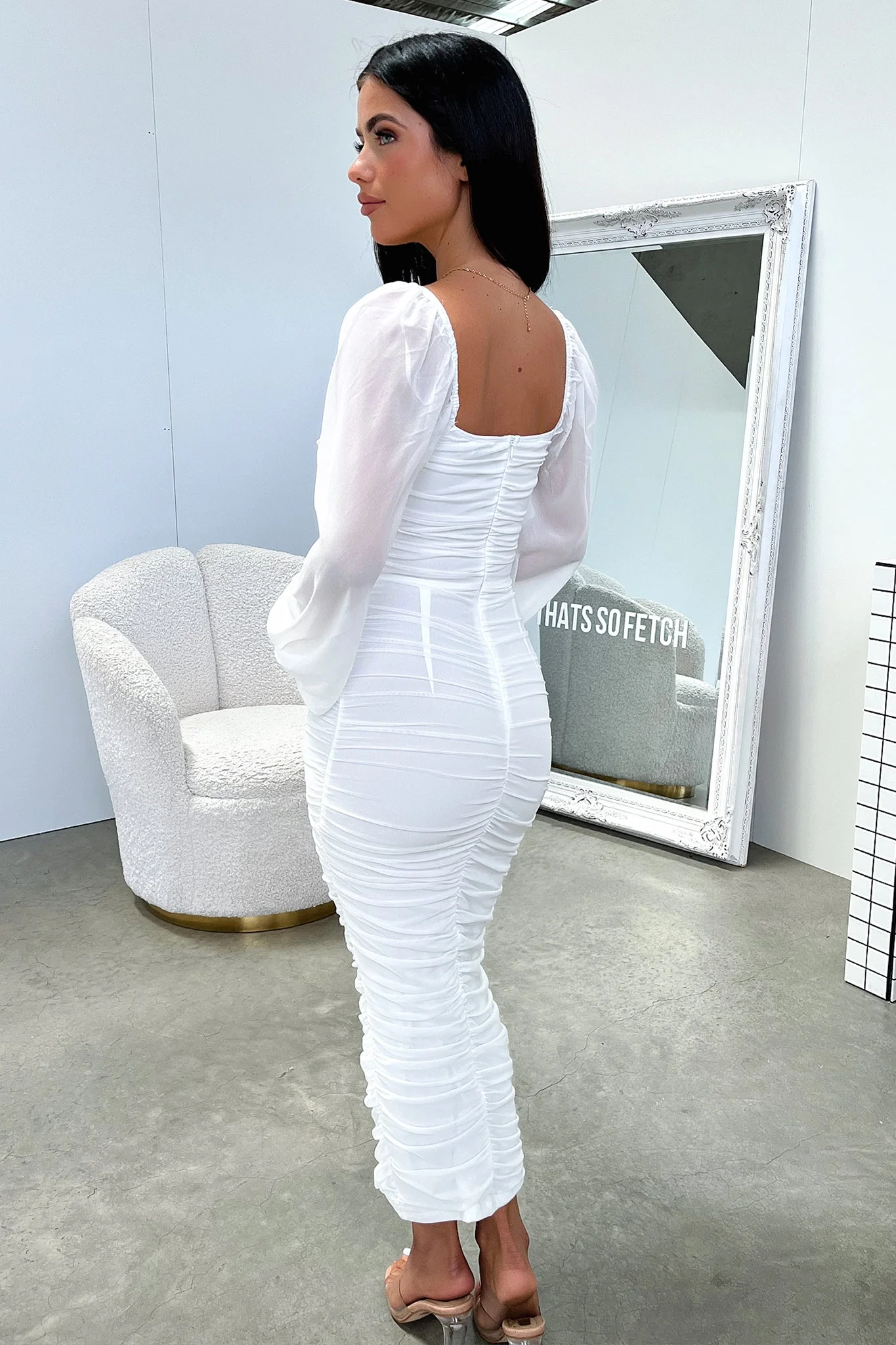 Octavia Maxi Dress - White - Image 7