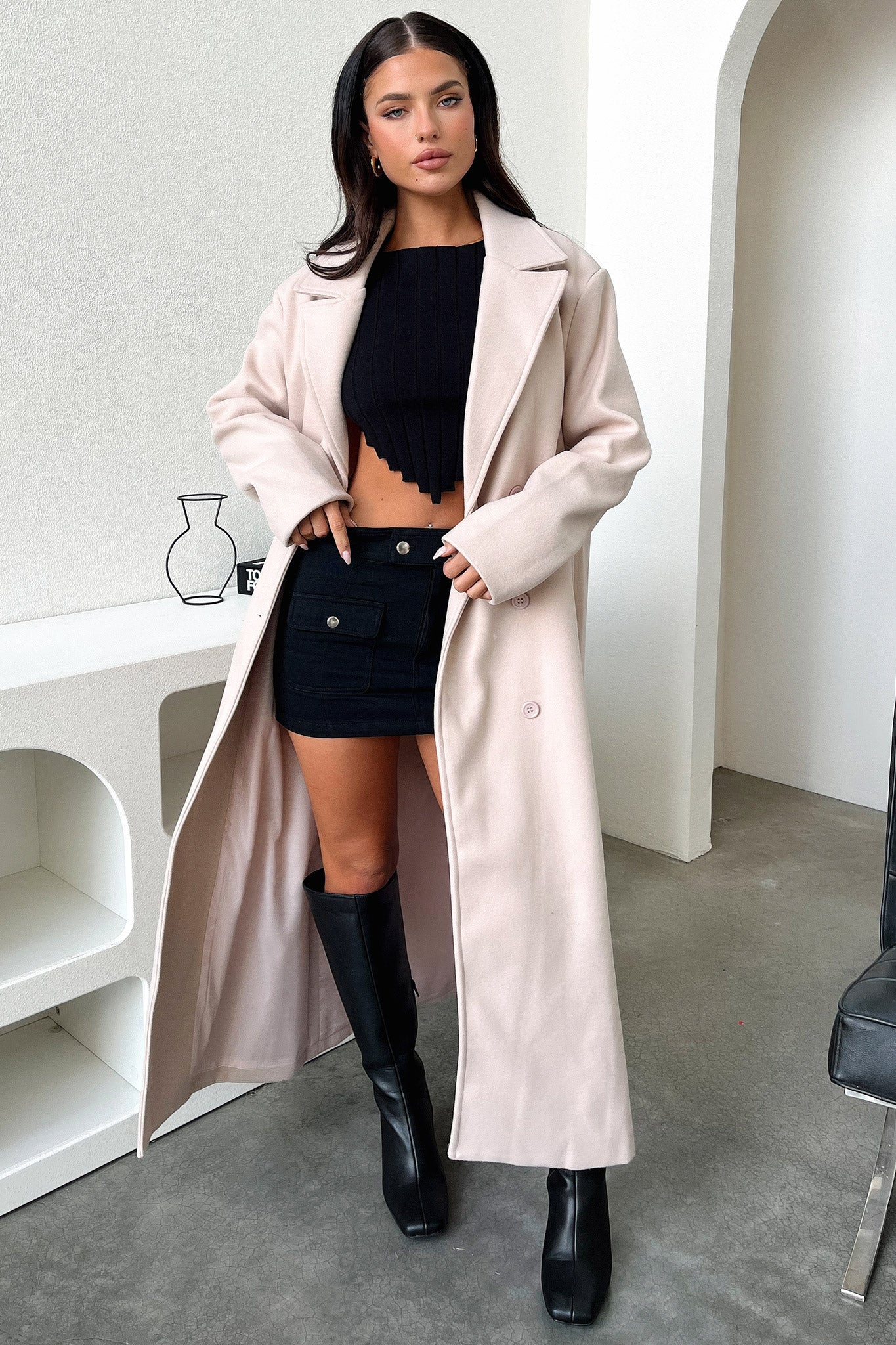 Odelia Coat - Nude - Image 2