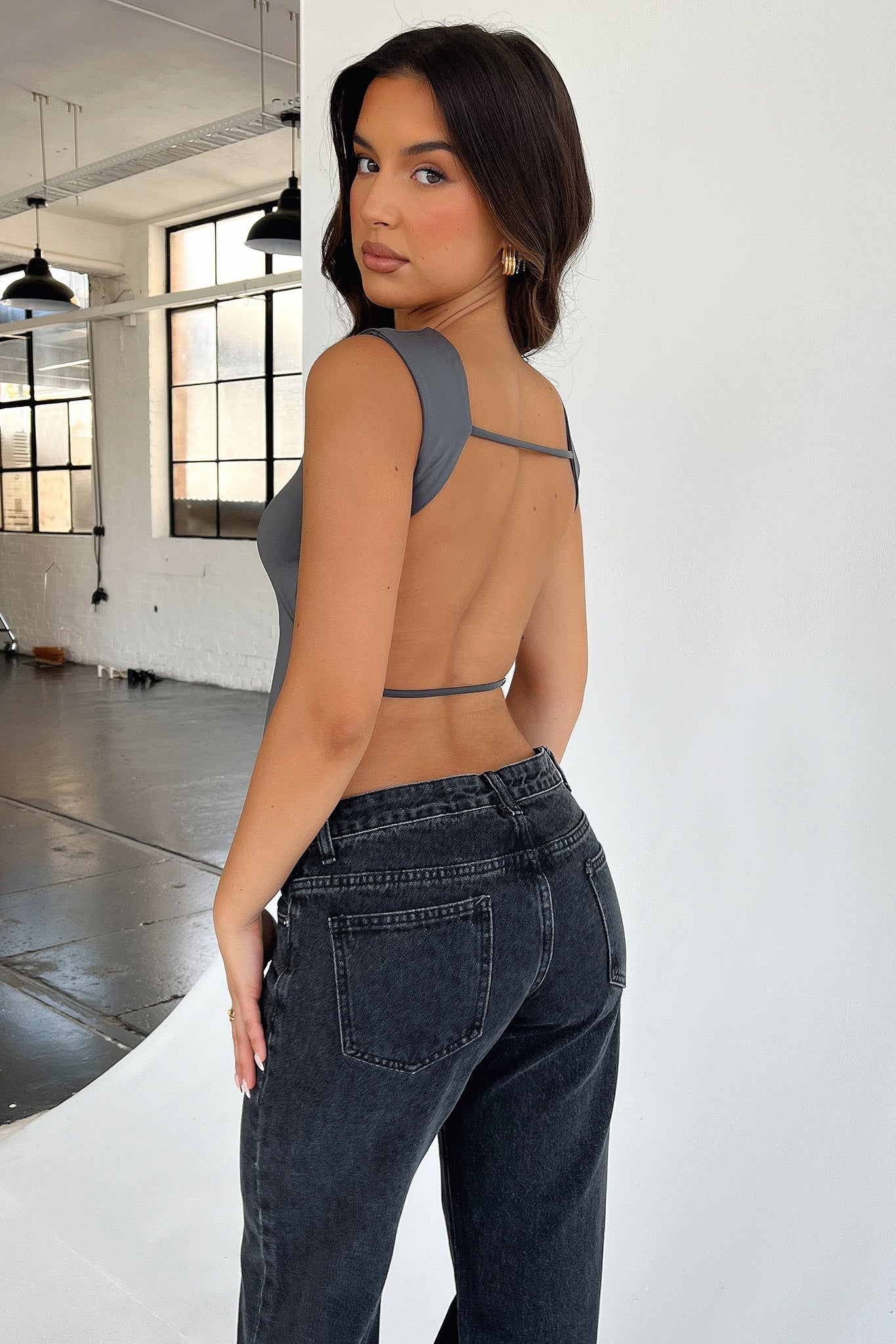 Ovida Top - Charcoal - Image 7