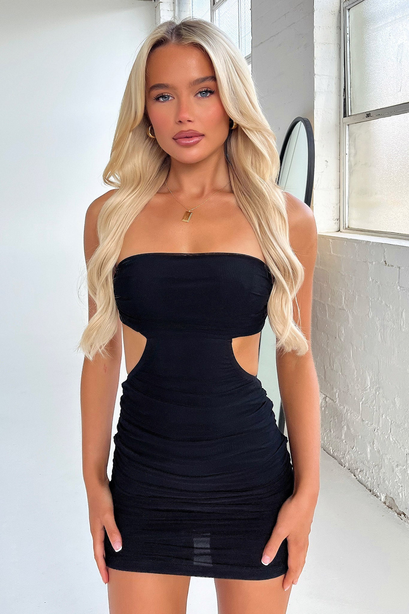 Pheobe Strapless Mini Dress - Black - Image 2