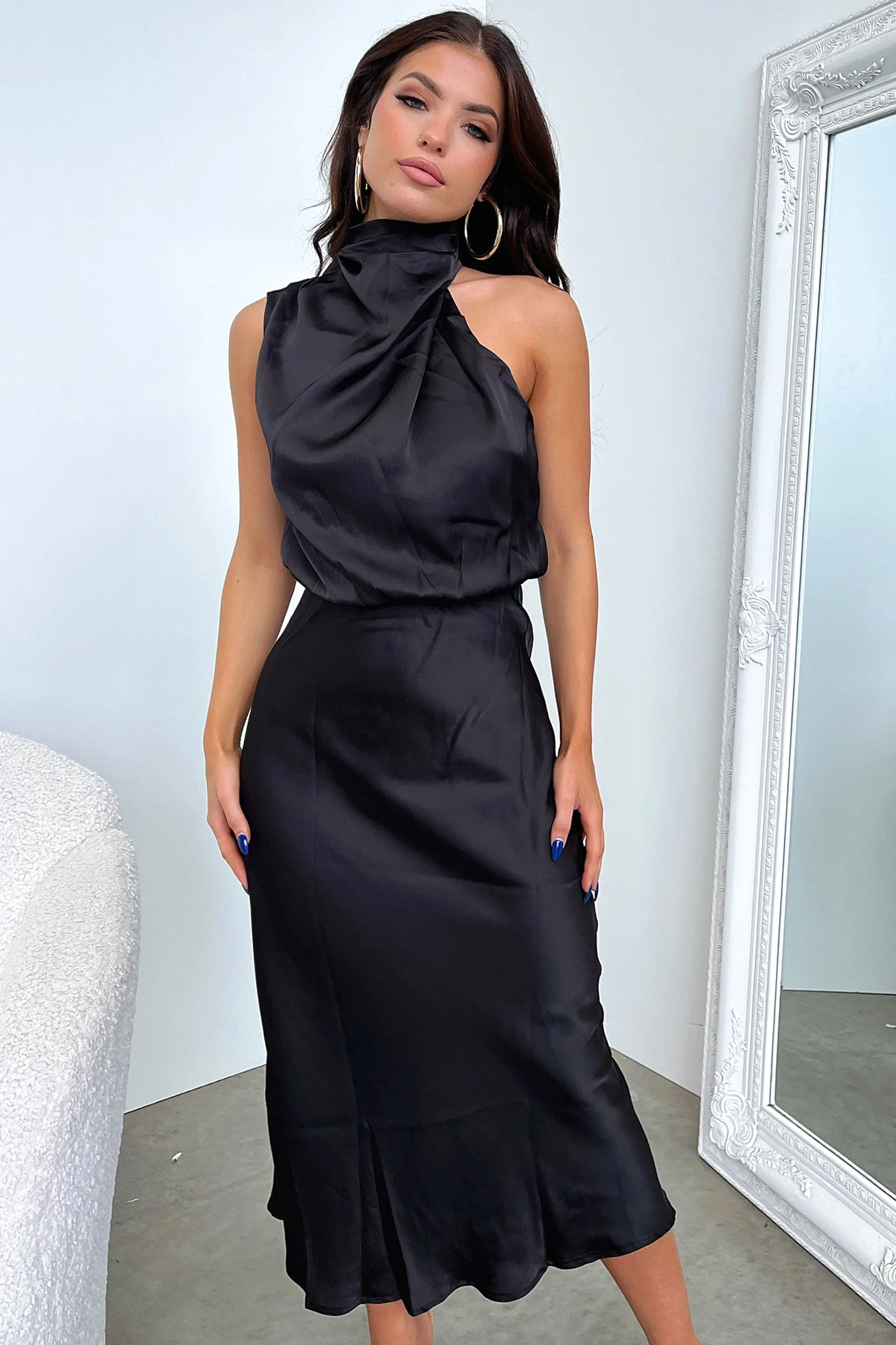 Santorini Maxi Dress - Black - Image 4