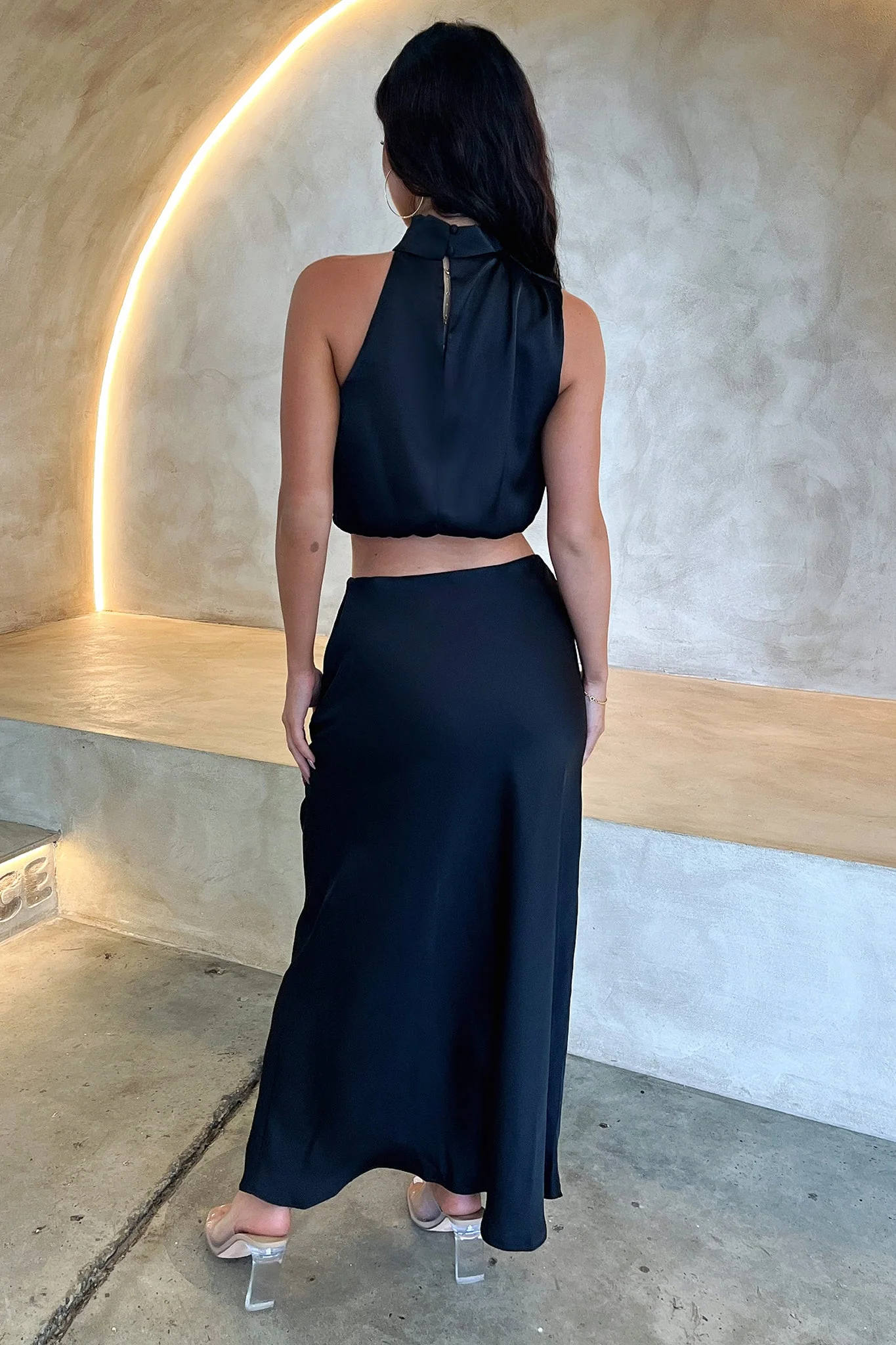 Santorini Maxi Skirt - Black - Image 6