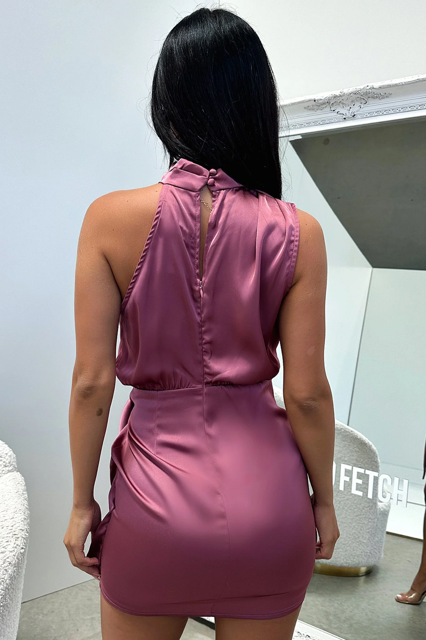 Santorini Mini Dress - Plum - Image 5
