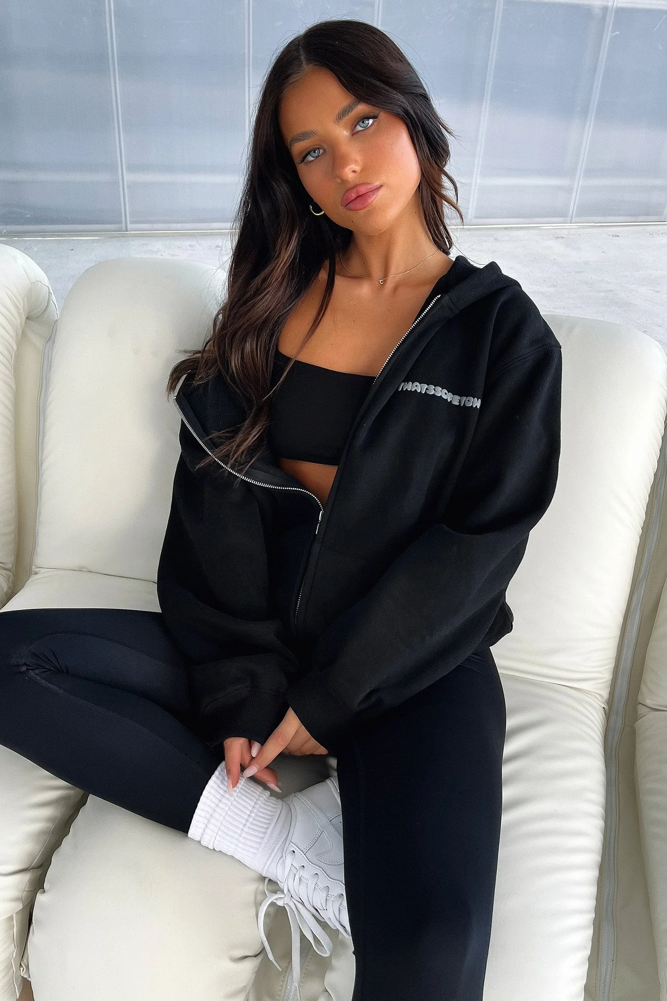 Series 3 Zip Up Hoodie - Black - Image 5