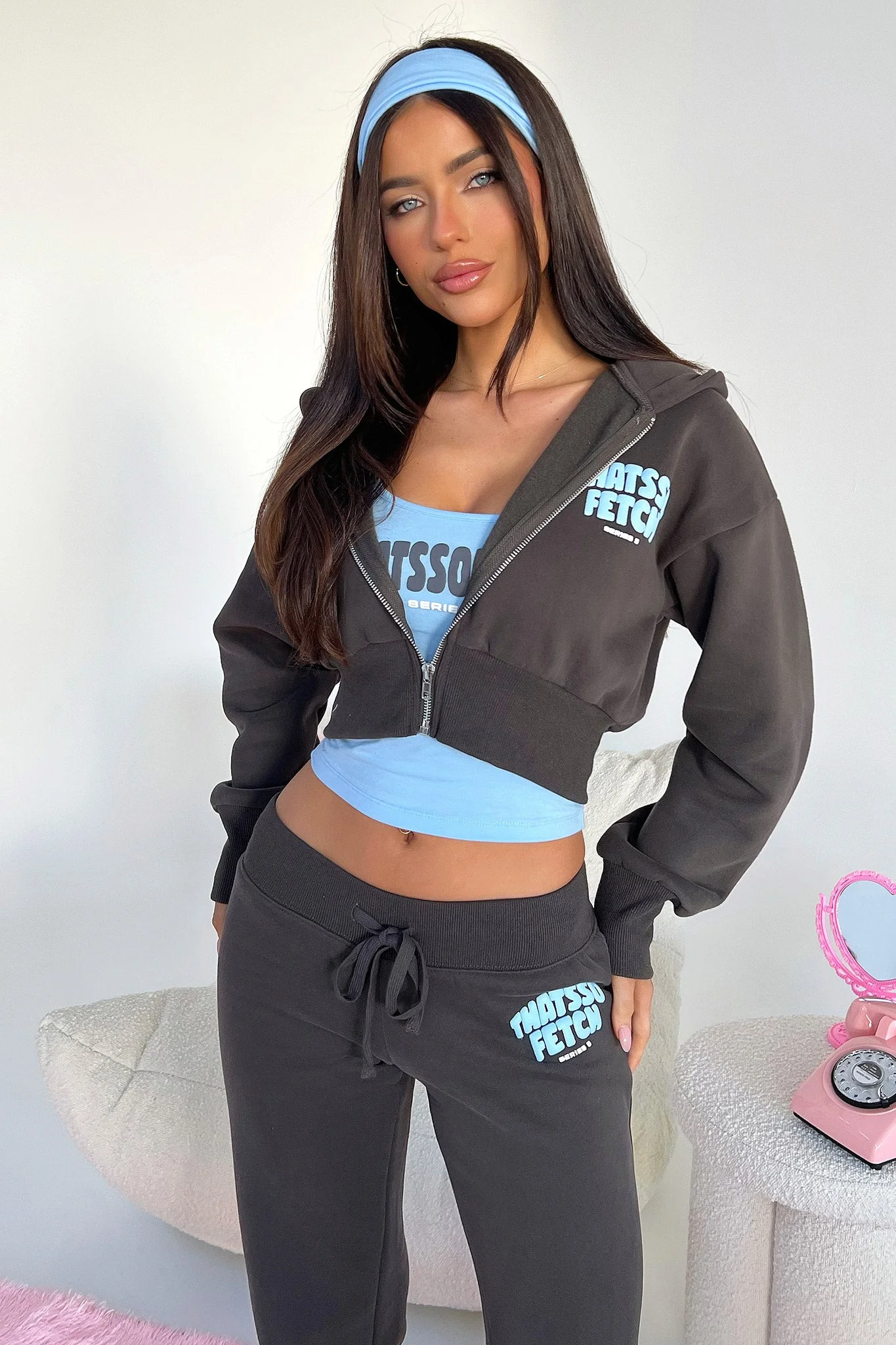 Series 5 Cropped Jacket - Charcoal/Blue - Image 5