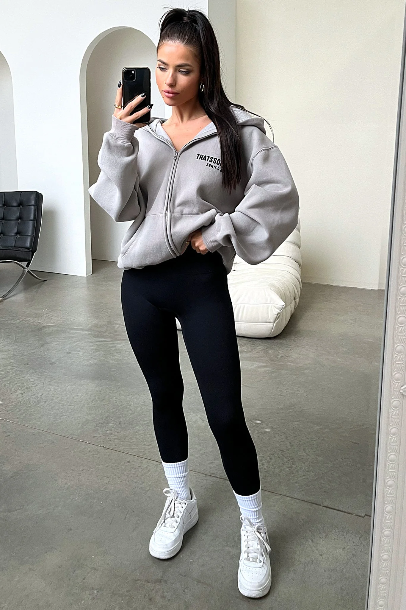Series 6 Zip Up Hoodie - Grey - Image 7
