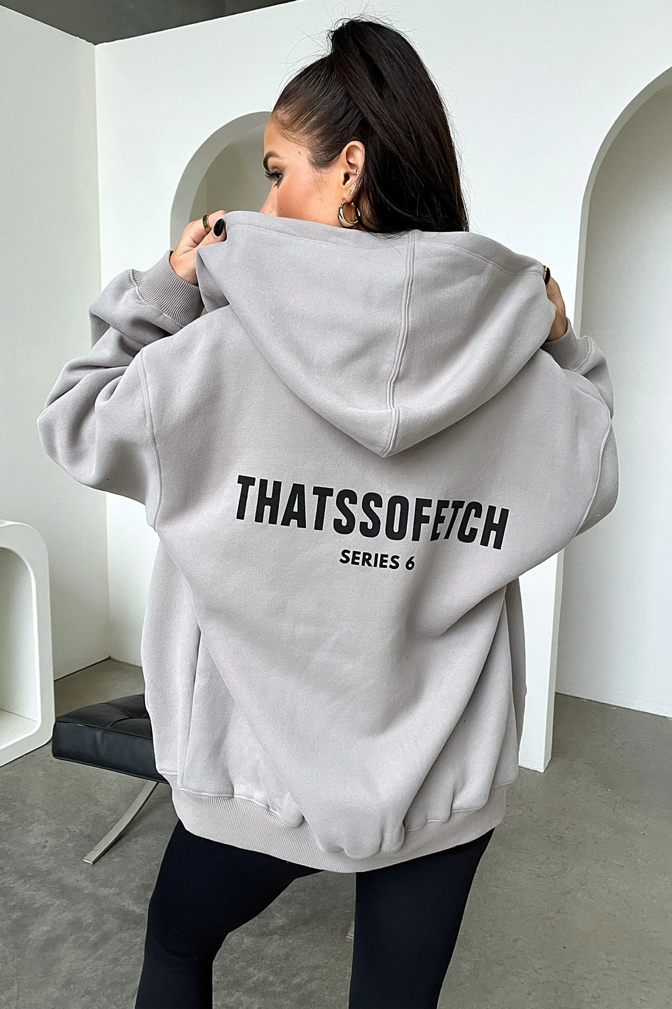 Series 6 Zip Up Hoodie - Grey - Image 8