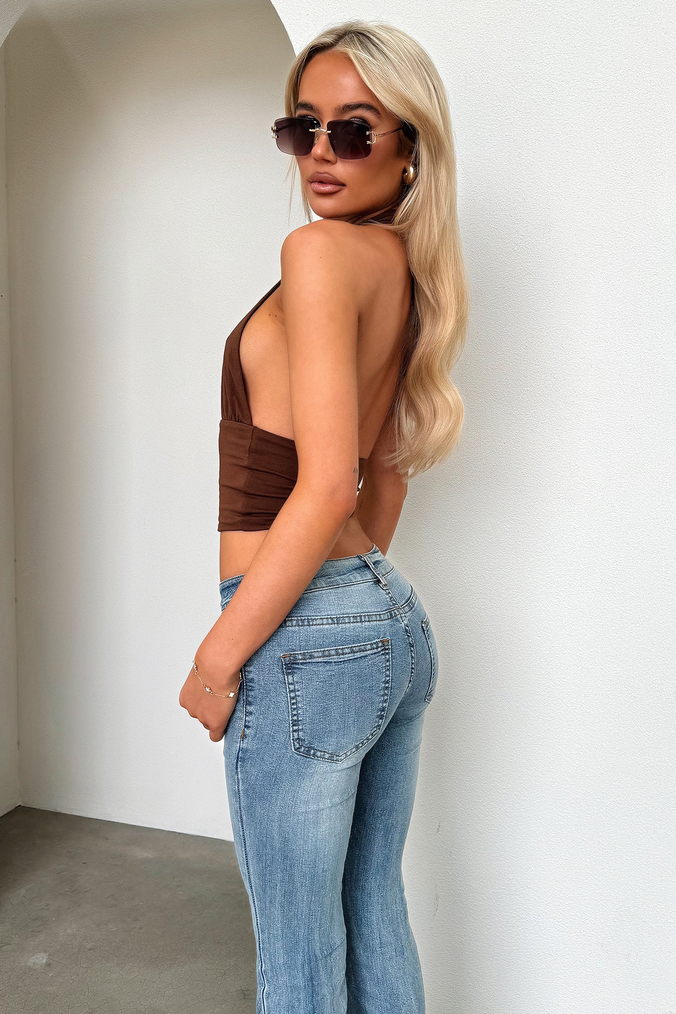 Sunshine Halter Top - Brown - Image 8