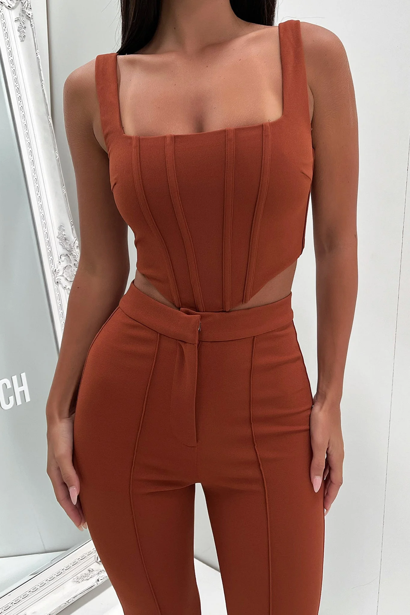 Token Flare Pants - Brown - Image 3