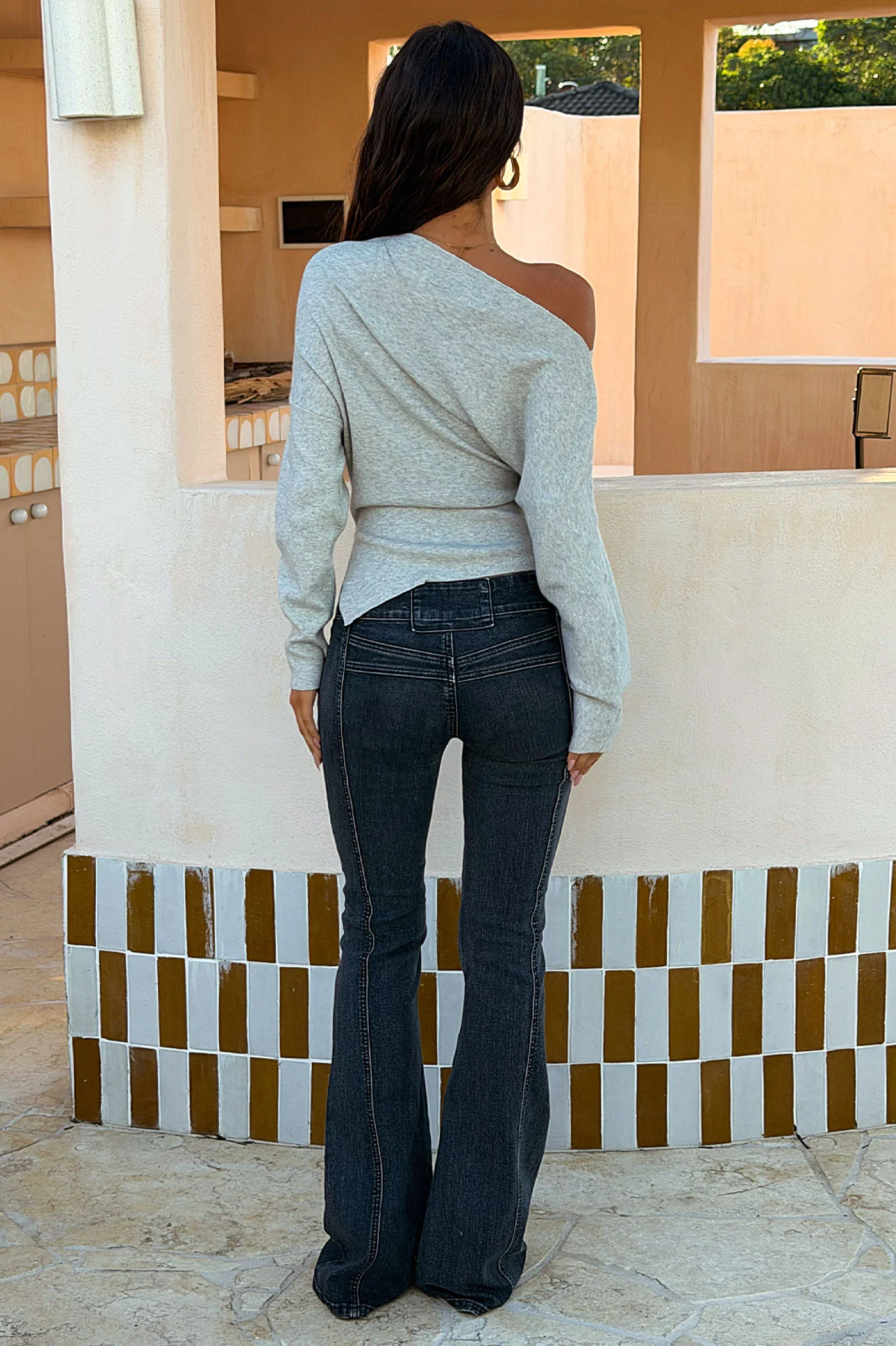 Vanessa Long Sleeve Top - Grey - Image 7