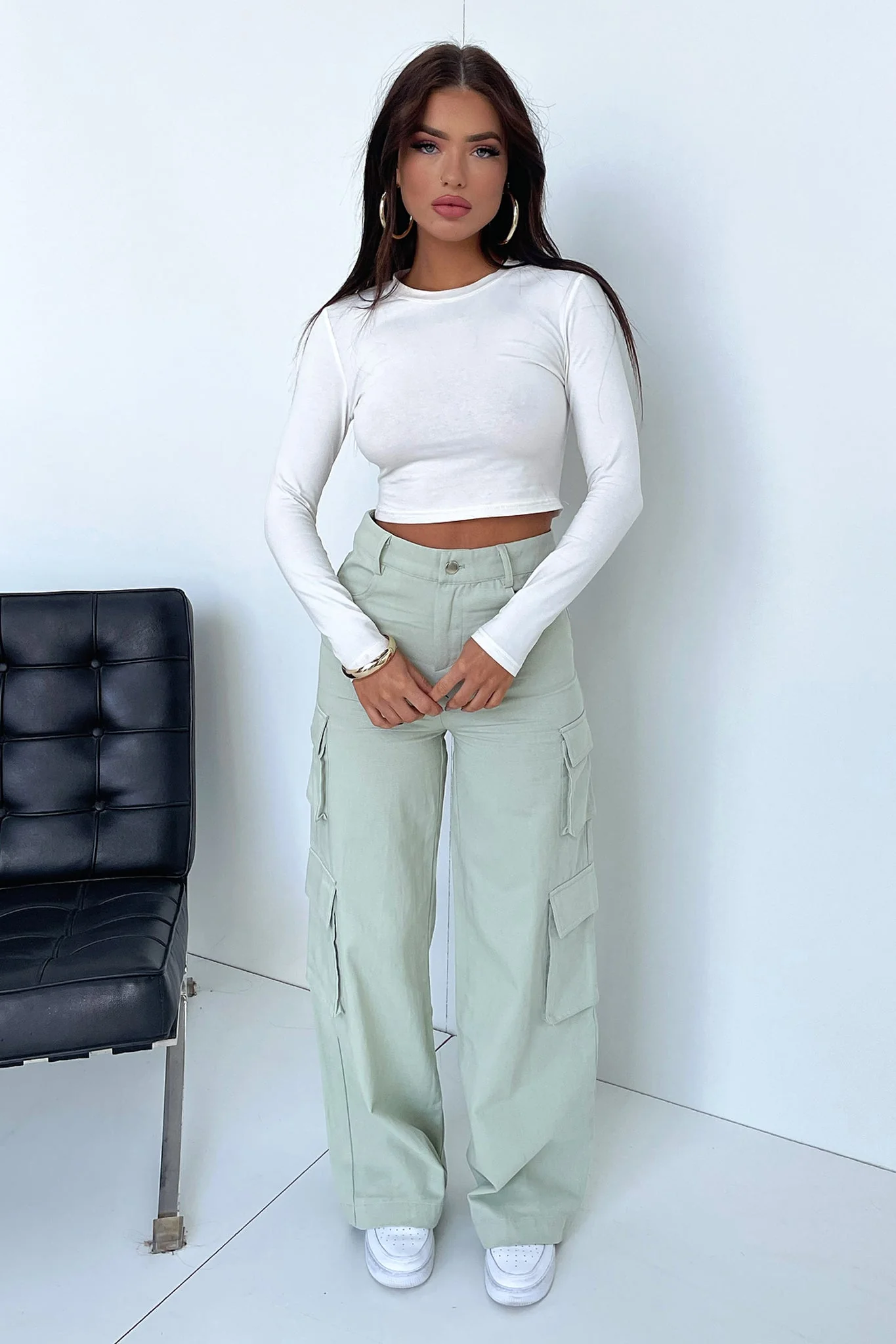 Venus Cargo Pants - Sage - Image 3